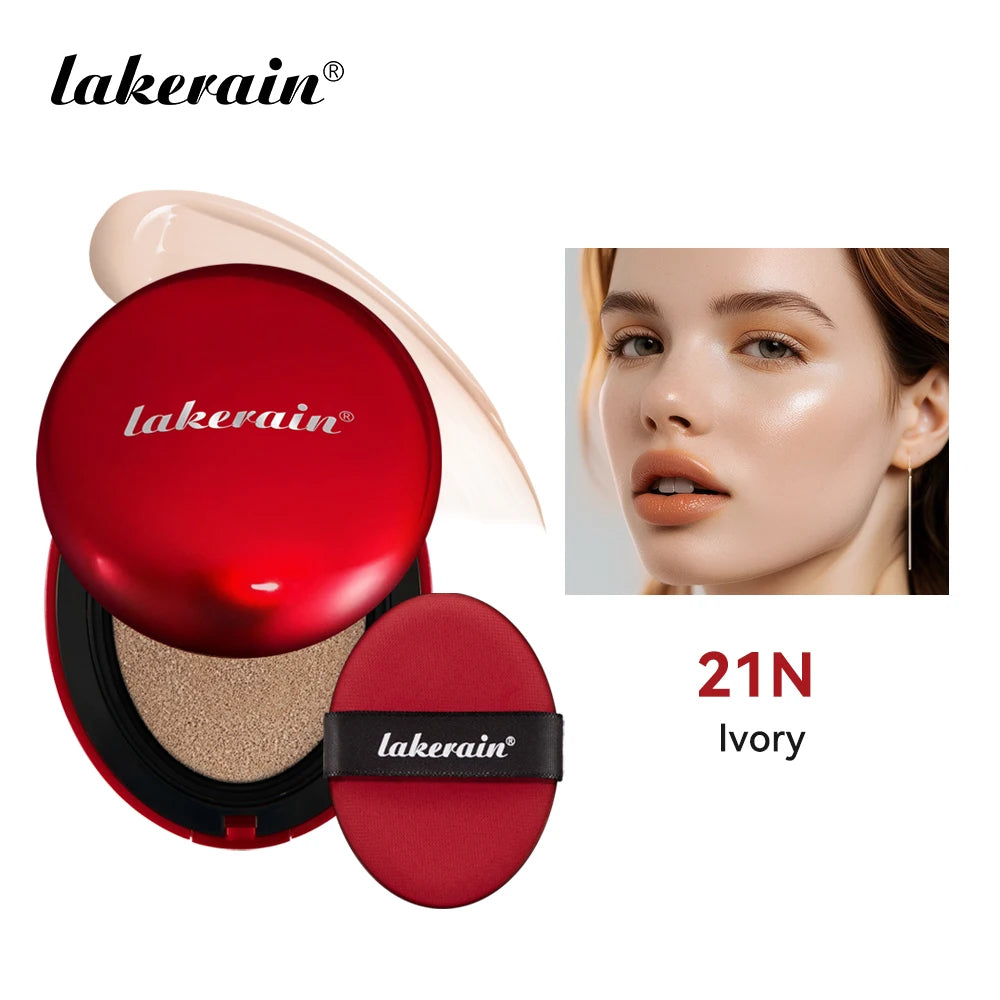 Lakerain Sunscreen Cushion Foundation  Waterproof Long-lasting Brighten Foundation Cream Women Base Makeup Face Korean Cosmetics