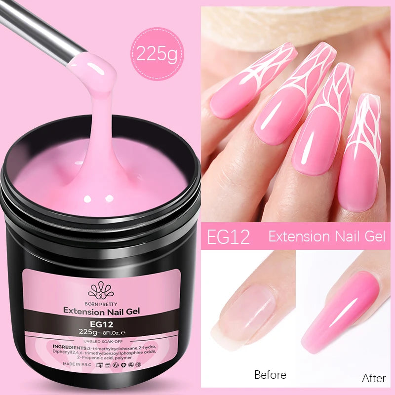 BORN PRETTY 250g Super Strong Nail Glue For False Nail Tips Press On Nails Refilled Package Base Gel Top Coat Matte Top Coat