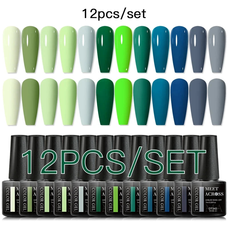 10-12Pcs/set Thermal Gel Nail Polish Set 3 Layers Color Change Nails Semi Permanent Gel Nail Polish For Manicure nail supplies