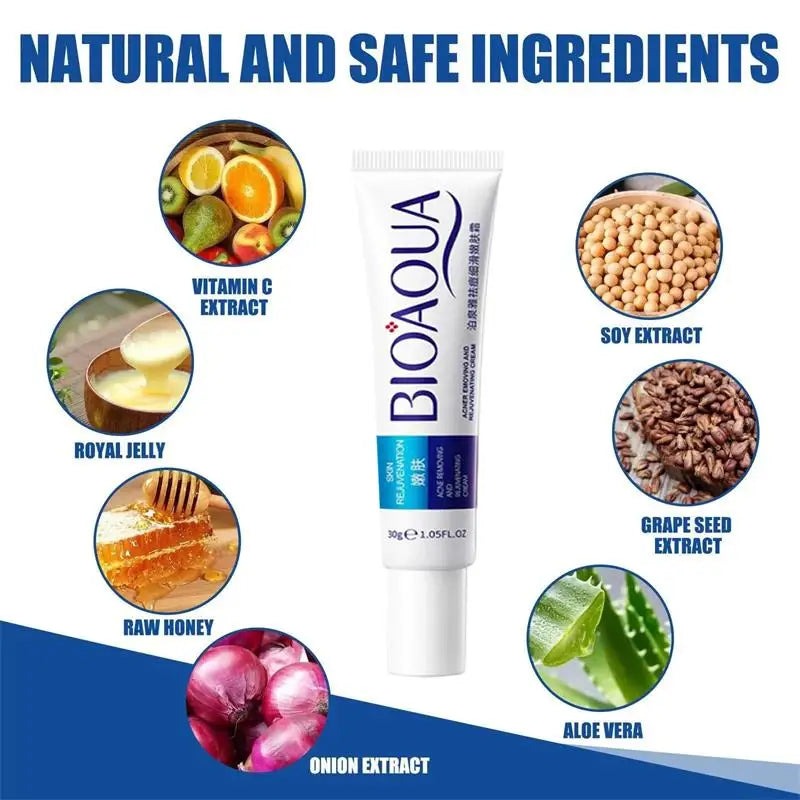 Herbal Acne Removal Face Cream Clears Pimple Scar Black Dots Gel Acne Treatment Shrink Pore Skin Whitening Lightening Ointment