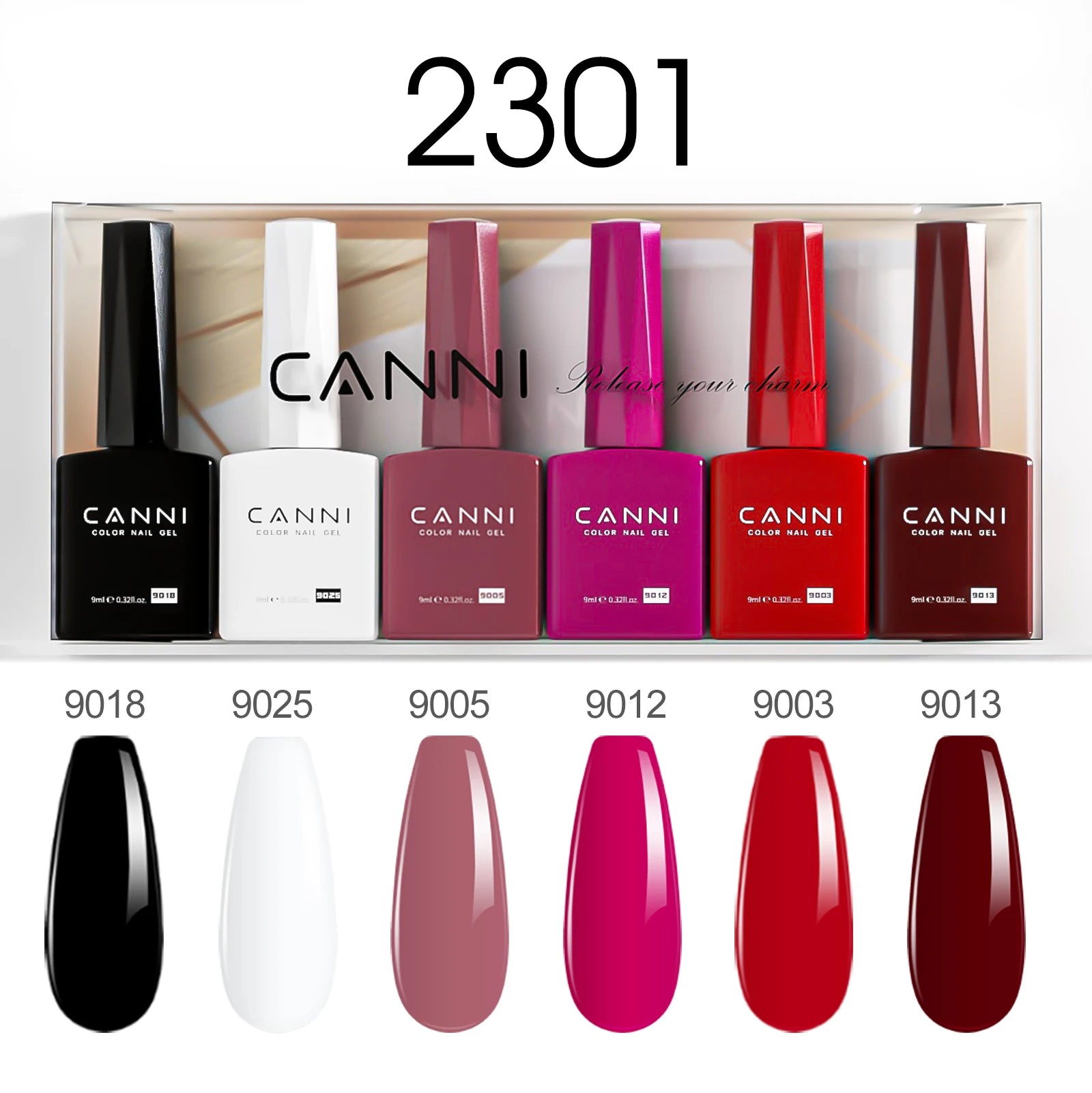 2/6pcs/kit CANNI HEMA FREE Nail Gel Polish Kit Gorgeous Color Beautiful Semi Permanent Gorgeous Full Coverage Soak off UVLED Gel
