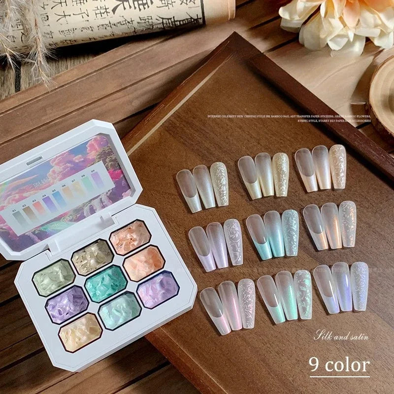 Solid-State Pearlescent Pat Paint Gel Nail Polish Gradient Paintting Glue Semi-permanent Varnish Painting UV Gel Nail Polish