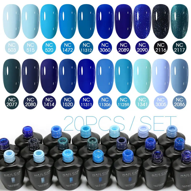 NAILCO 20/30Pcs Fluorescent Color Gel Nail Polish Set Semi Permanent UV LED Varnish Nail Art Design Soak Off Nail Gel Set 15ml