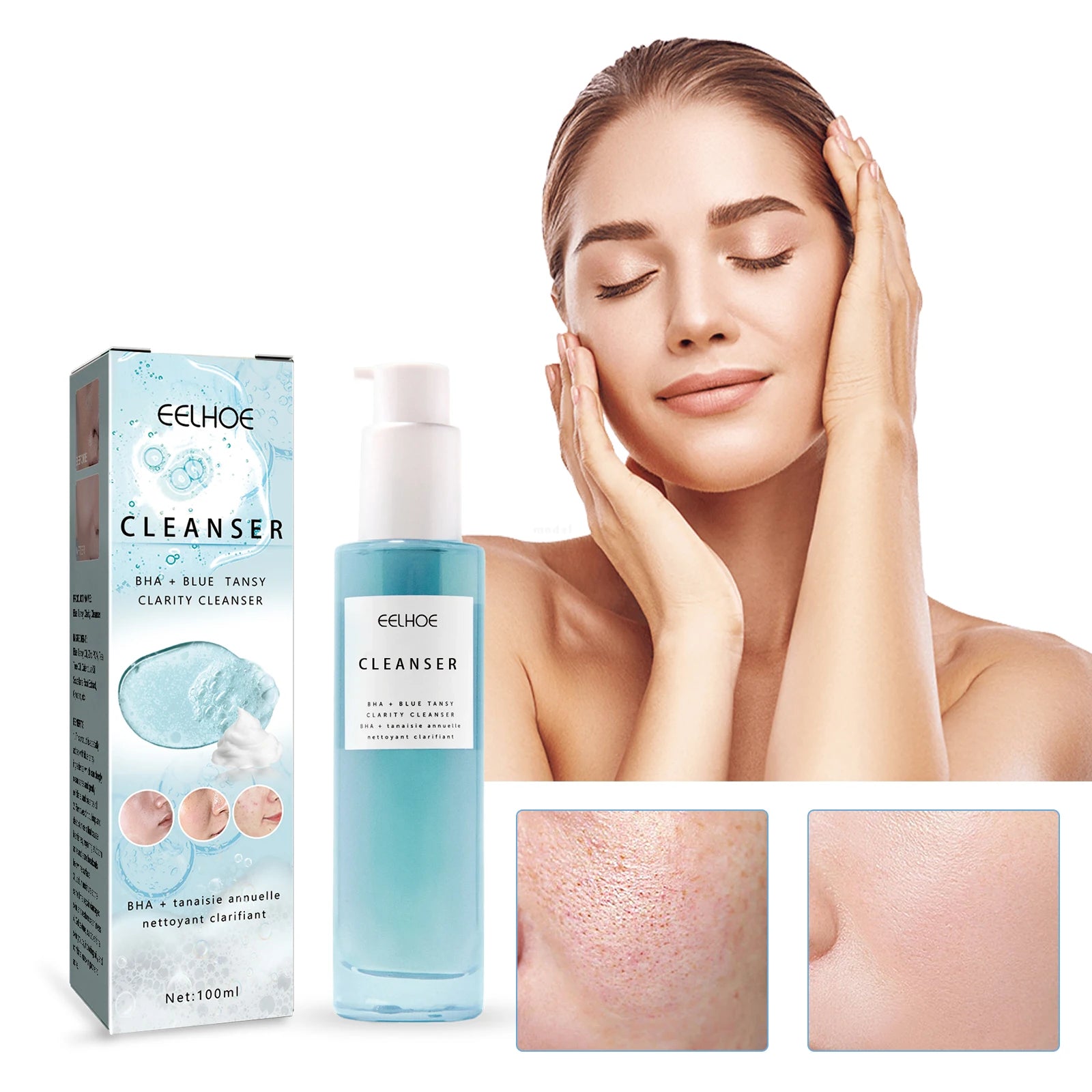 Facial Foaming Cleanser For Clean Pores Oil Control Brightening Skin Rejuvenation Deep Cleansing Moisturizing Face Wash Cleanser
