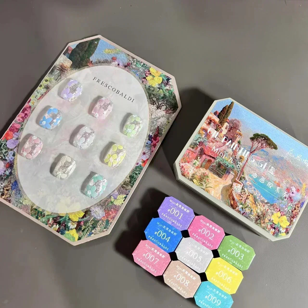 2.5gx9 Nail Drawing 3D Modeling Oil Paint Gel Polish No Wipe Glue Art Design DIY Flowers Painted Carved Nail Gel For Manicure