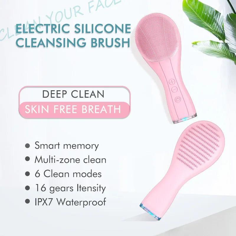 Rechargeable Electric Silicone Facial Cleansing Brush
