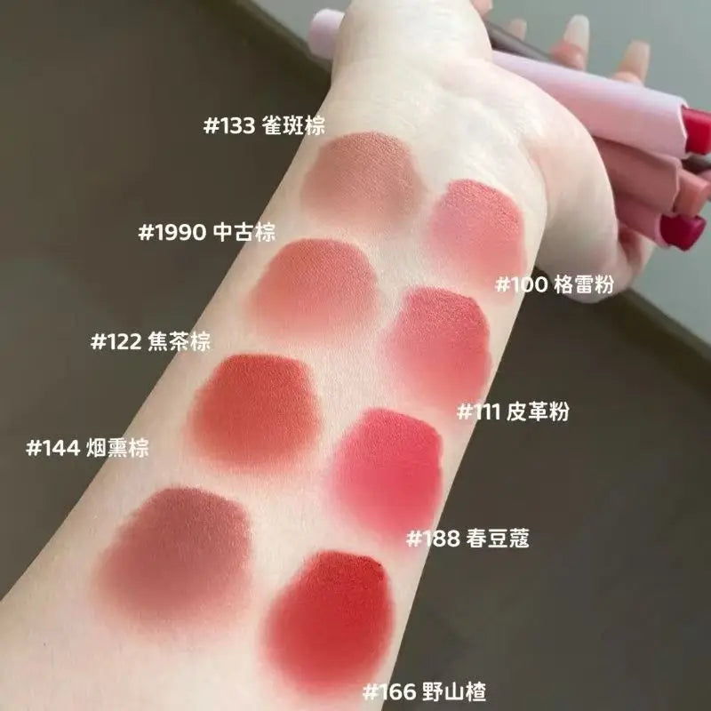 Joochee Cosmetics Pink Mist Lipstick Pen Lipstick Matte Mist Flour Brown Autumn Winter Long-lasting Easy To Wear Beauty Makeup