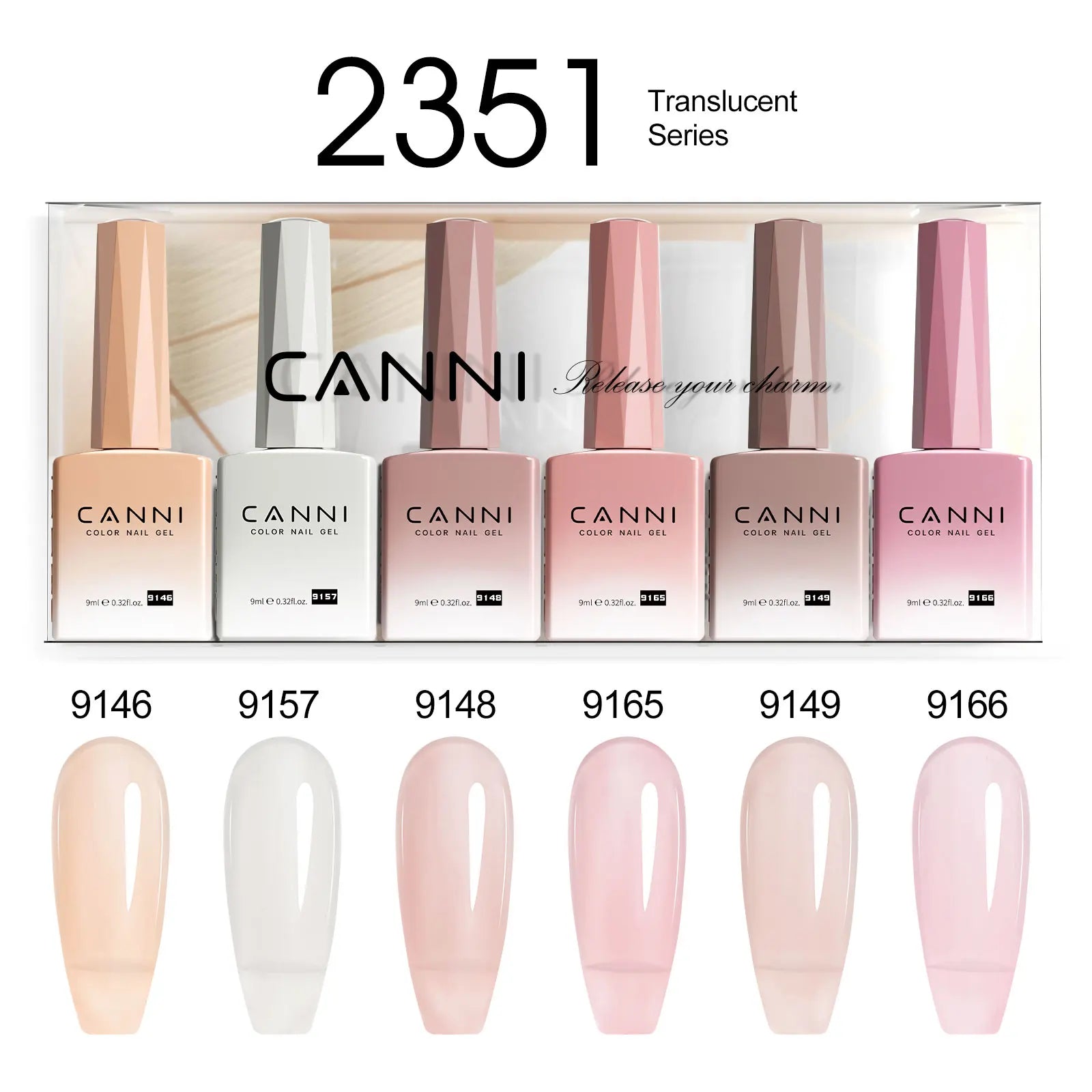 Upgraded HEMA FREE CANNI Nail Gel Polish Kit Light Purple Collection Jelly Pink Natural French Nail Design Soak Off UV LED Nails