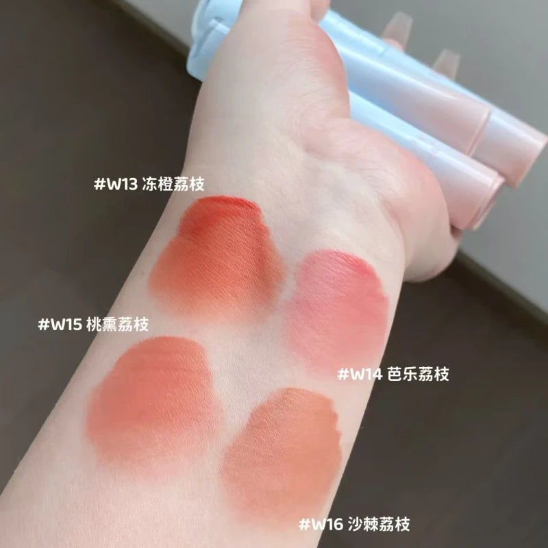 INTO YOU Lipstick Appears White Lightweight  Not Easy To Stick To Cups Matte Long-lasting Waterproof Natural Beauty Makeup