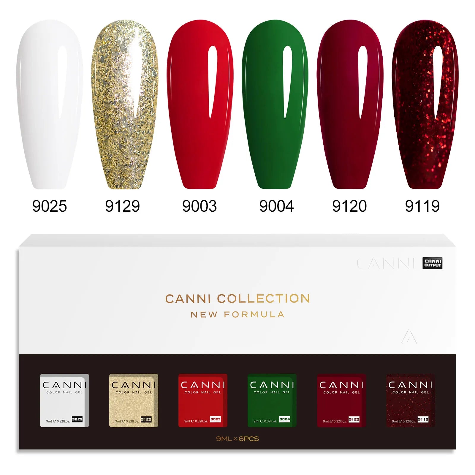 CANNI HEMA FREE Nail Gel Polish VIP Kit Jelly Amber Color Collection Semi Permanent French Nail Gorgeous Color 9ml*6pcs/set