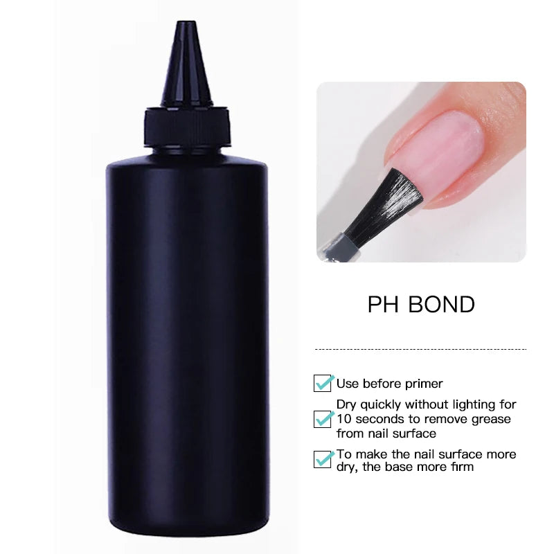 1KG Shiny No Wipe Top Coat UV Base Gel Polish Matte Diamond Top Primer Nail Prep Dehydrate  Long Lasting Gel Refill Package