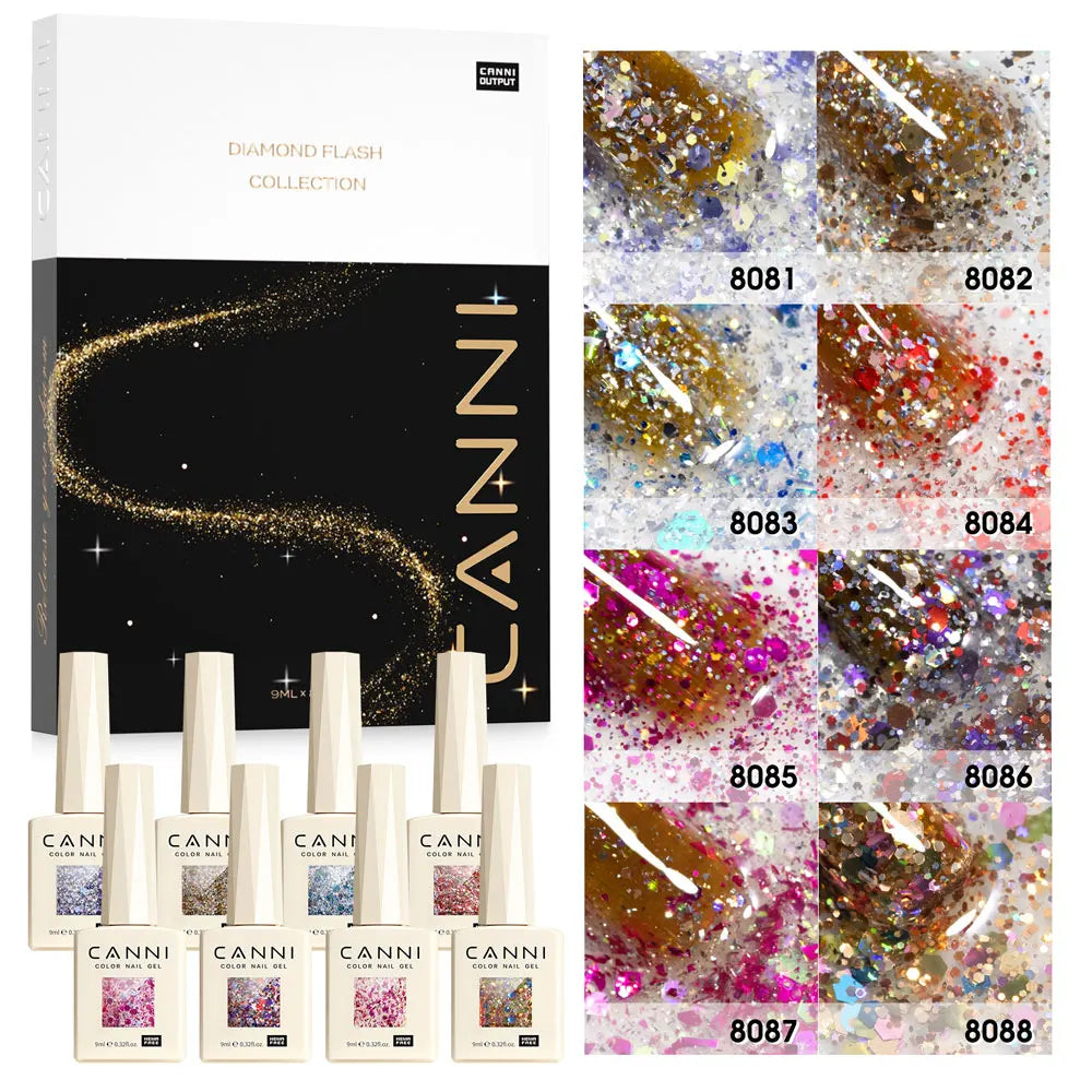CANNI Nail Gel Polish Set HEMA FREE Gorgeous Color Semi Permanent Full Coverage Pigmented Paint Soak off UV LED Gel Nail Varnish