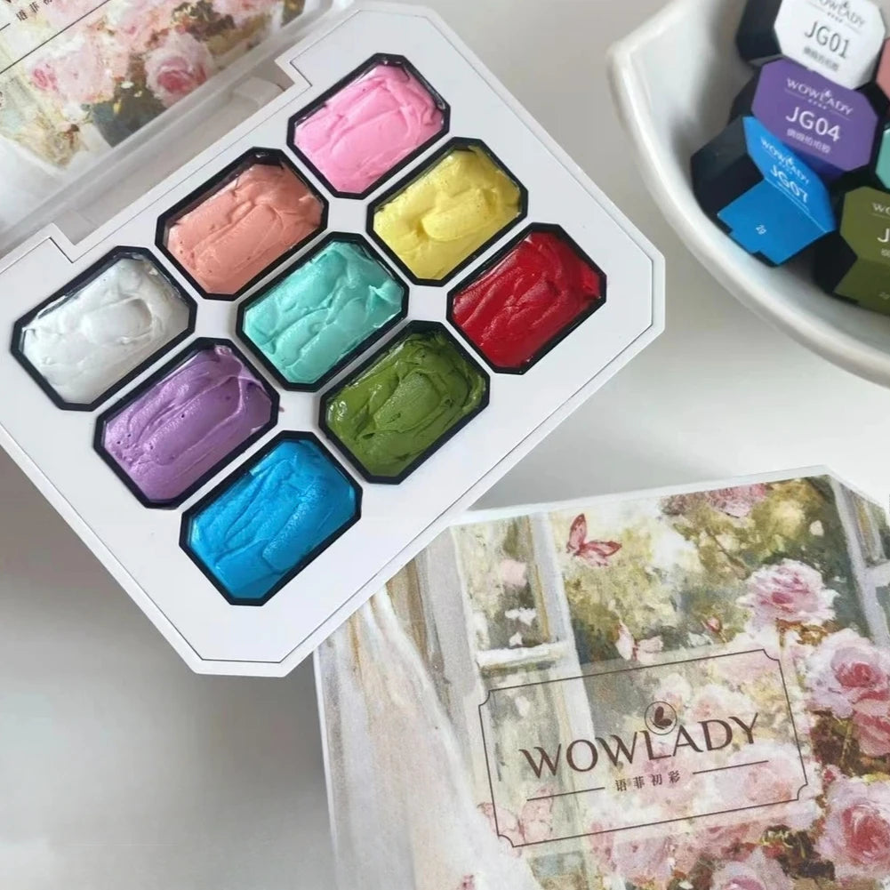 2.5gx9 Nail Drawing 3D Modeling Oil Paint Gel Polish No Wipe Glue Art Design DIY Flowers Painted Carved Nail Gel For Manicure