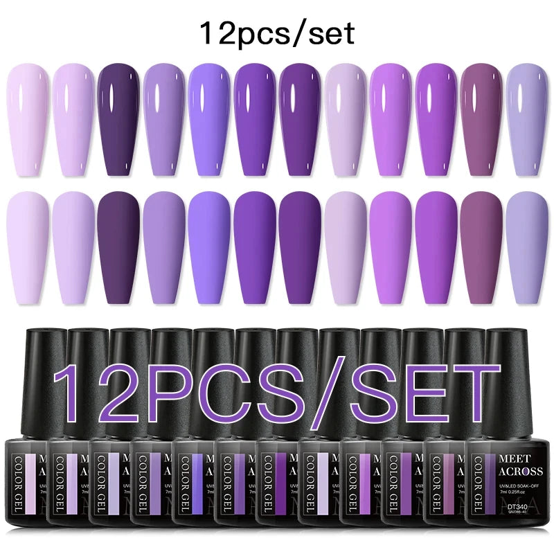 10-12Pcs/set Thermal Gel Nail Polish Set 3 Layers Color Change Nails Semi Permanent Gel Nail Polish For Manicure nail supplies