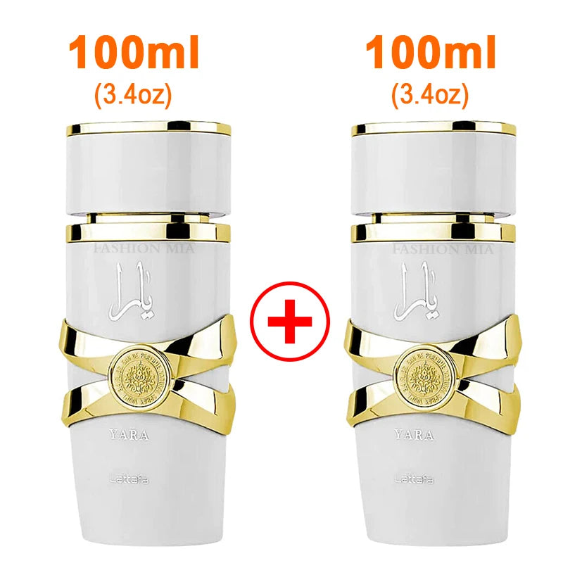 2 Box 3.4oz (100ml) Original Men's Yara Perfume Lasting Fragrance Originals Gift Set Moi Tous Asad Candy Women Arabic perfume