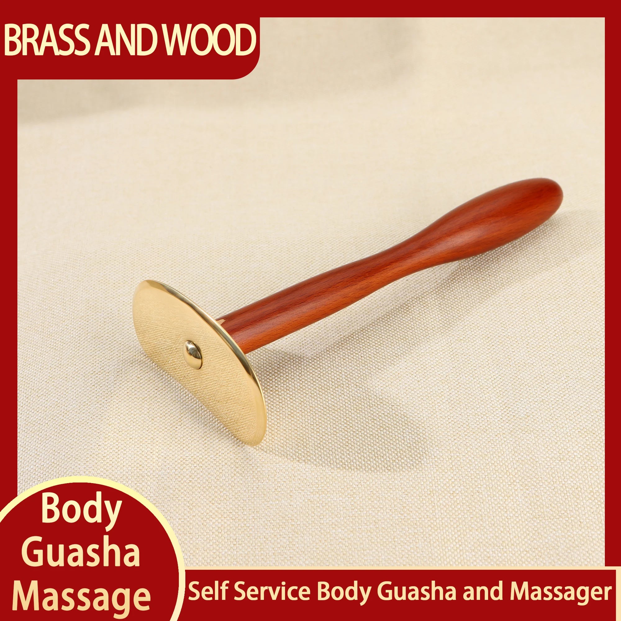 Head meridians massage comb copper wood meridians fine tooth comb needling Guasha scalp relax