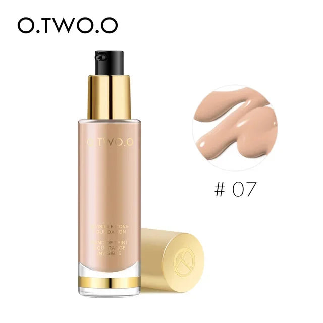 O.TWO.O Liquid Foundation Invisible Full Coverage Make Up Concealer Whitening Moisturizer Waterproof Makeup Foundation 30ml Hot