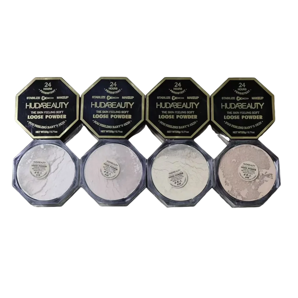4-color Loose Powder Huda Setting Matte Powder Foundation Set Oil-control Skin Natural Makeup Face Concealer Stabilize Cosmetics