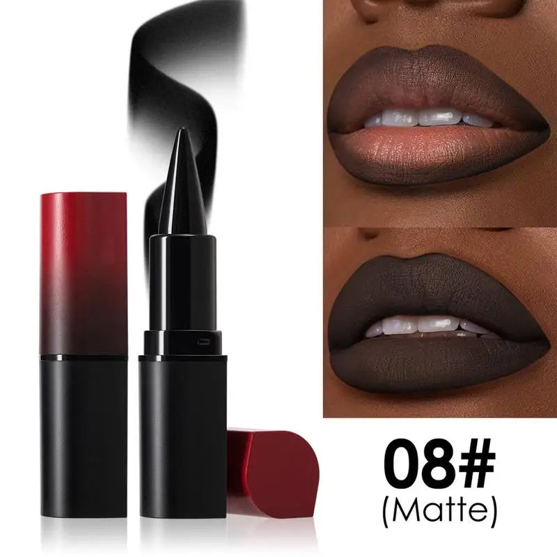 8pcs Tapered Gradient Lip Liner Matte Brown Redd Velvet Lipstick Nude Brown Lip Liner Pencil Kit Red Contour Tint Labial Makeup