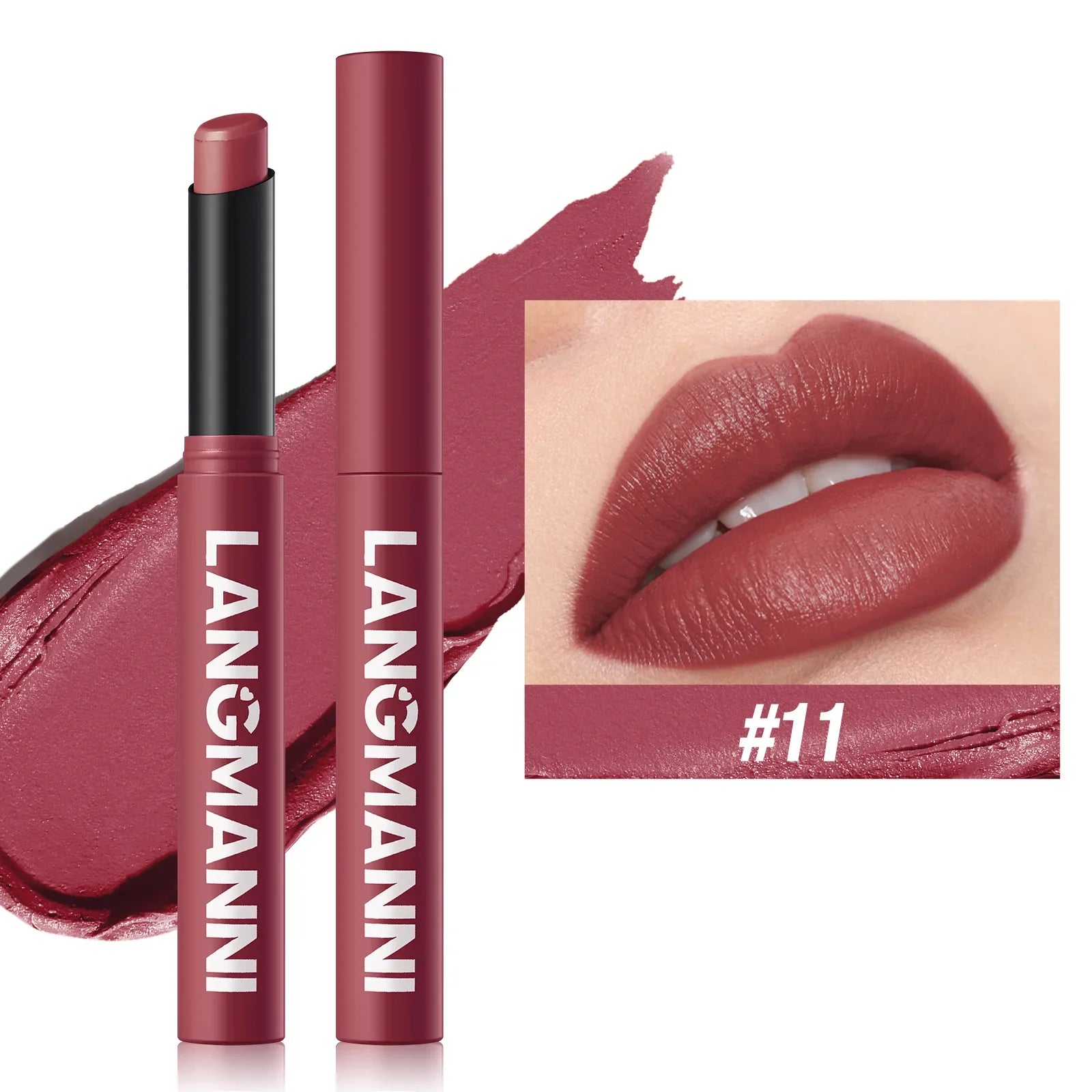 New Rotating Velvet Matte Lipstick Long Lasting Waterproof Lipstick Non-Stick Cup Lip Stain Tint Cosmetics Pencil Liner Makeup
