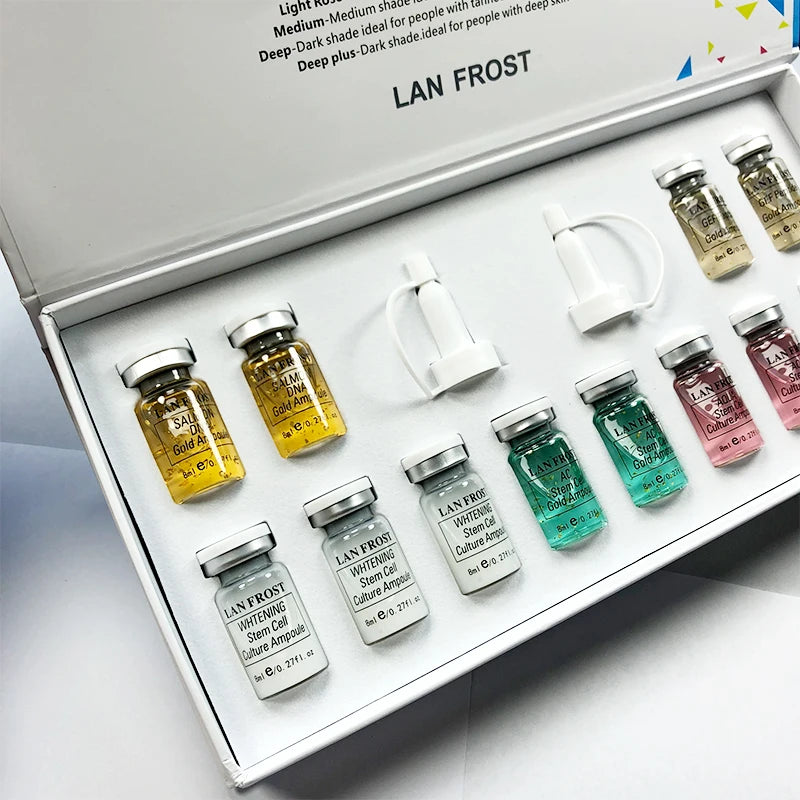 Korea 8ml BB CC Cream Glow Face Skin Care Serum Essence Ampoule Foundation Natural Facial Foundation Cream BB Cream Base Set