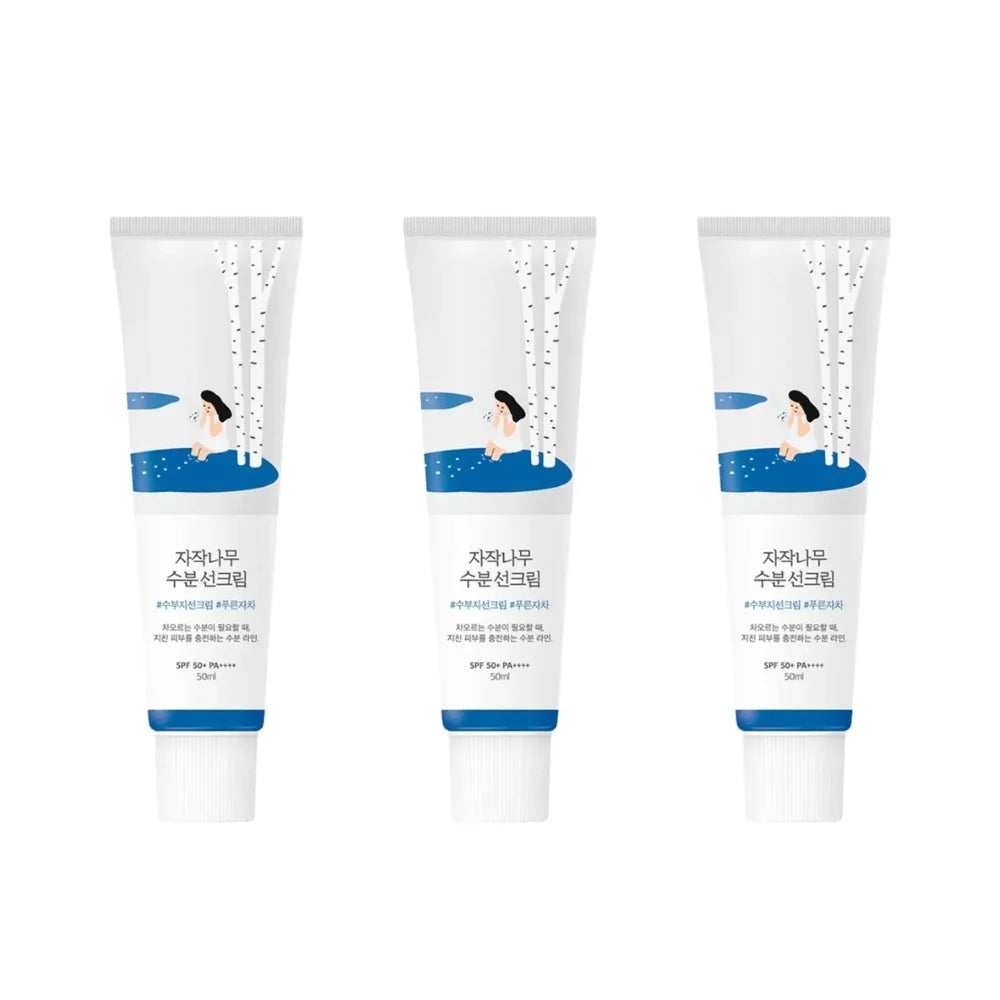 1/3Pcs Birch Juice Sunscreen SPF50+ PA++++ Creamy Sun Cream Moisturizing Strong UV Protection Sunblock Water Resistant Skin Care