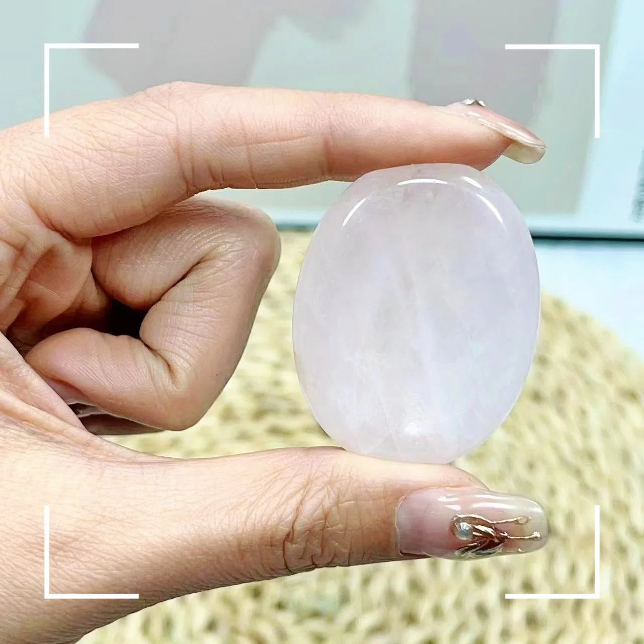 Natural Stone Face Massagers Thumb Forget Worry Stone Decompression Crystal Spiritual Healing Therapy Meditation