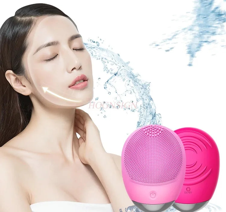 Electric beauty introduction silicone facial cleanser, pore cleaner, rechargeable