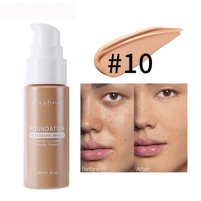 Liquid Face Foundation Cream Oil-Control BB Cream Matte Base Brightening Concealer Lasting Full Coverage Women Makeup Cosmetics
