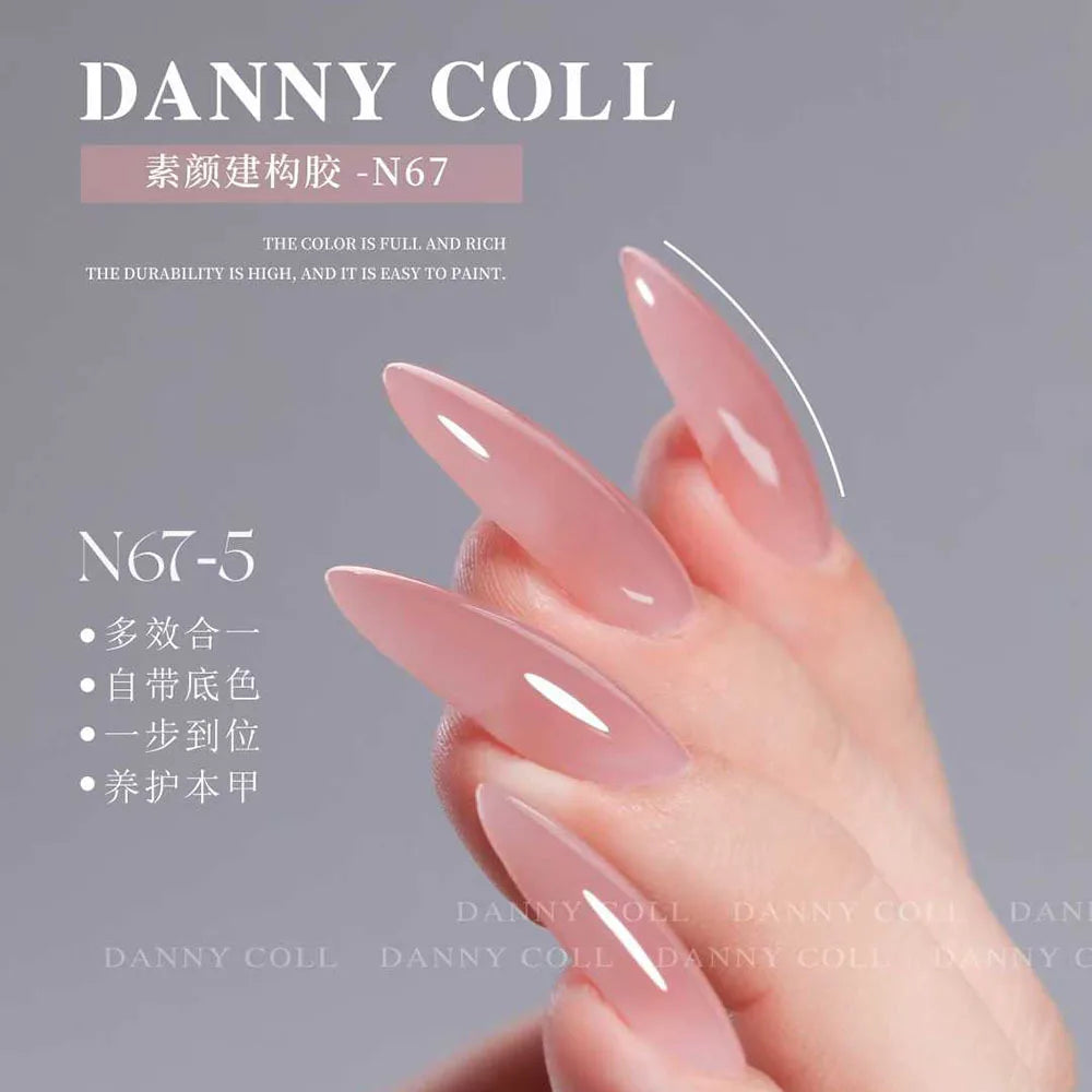 5pcs Skin Nude Color Pink Jelly Quick Building Gel Nail Polish Kit Semi Transparent UV Soak Off Gel Lacquer Finger Extension