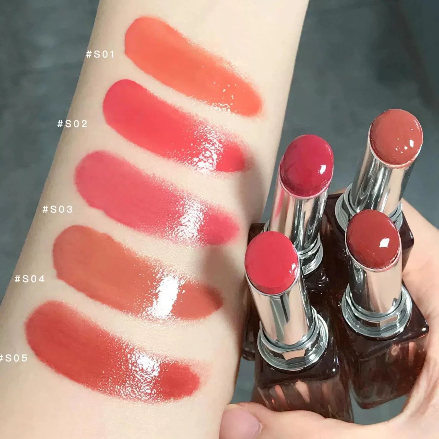 MISTINE Long-Lasting Lipstick Non-Transfer Coffee Ice Lipstick Glossy Liquid Lip Gloss Matte Red Brown Lip Color