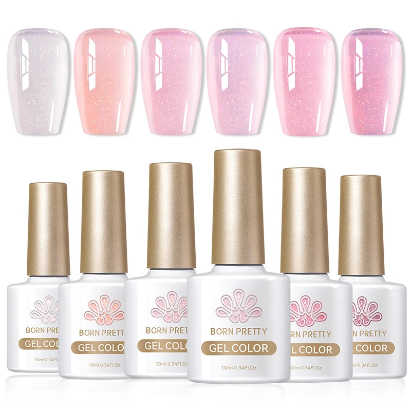 BORN PRETTY 6PCS Gel Polish Set 9D Polaris Cat Magnetic Soak Off UV LED Polish DIY Nail Art Manicure Varnish Base Top Coat