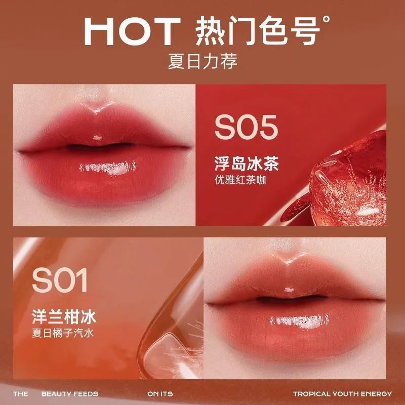 MISTINE Lipstick Matte Surface Nude Color Non Stick Cup Lipstick Jelly Balm Moisturizing Tinted Lip Balm Hydrating Vitamin E