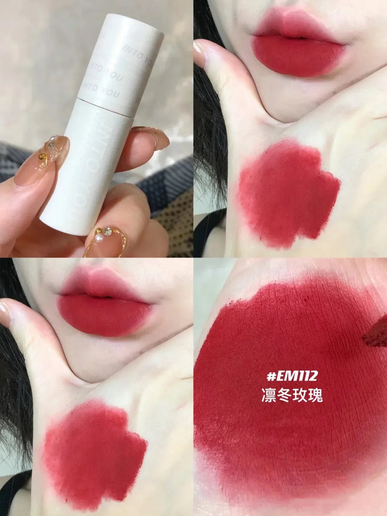 INTO YOU Lip Mud Lip Gloss Velvet Lipstick Lip Glaze Women Makeup Matte Waterproof Long Lasting Red Tint Rare Beauty Cosmetics