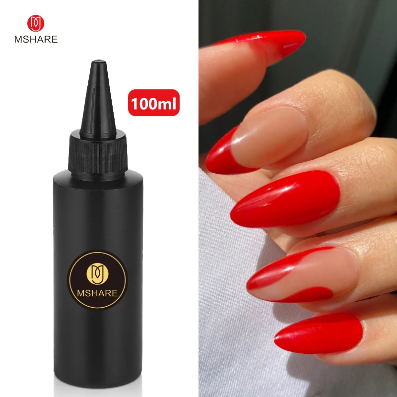 MSHARE 100ML Nail Gel Polish Soak Off UV LED Nails Vernis Semi Permanent Varnish Polish White Red Nail Gel Art