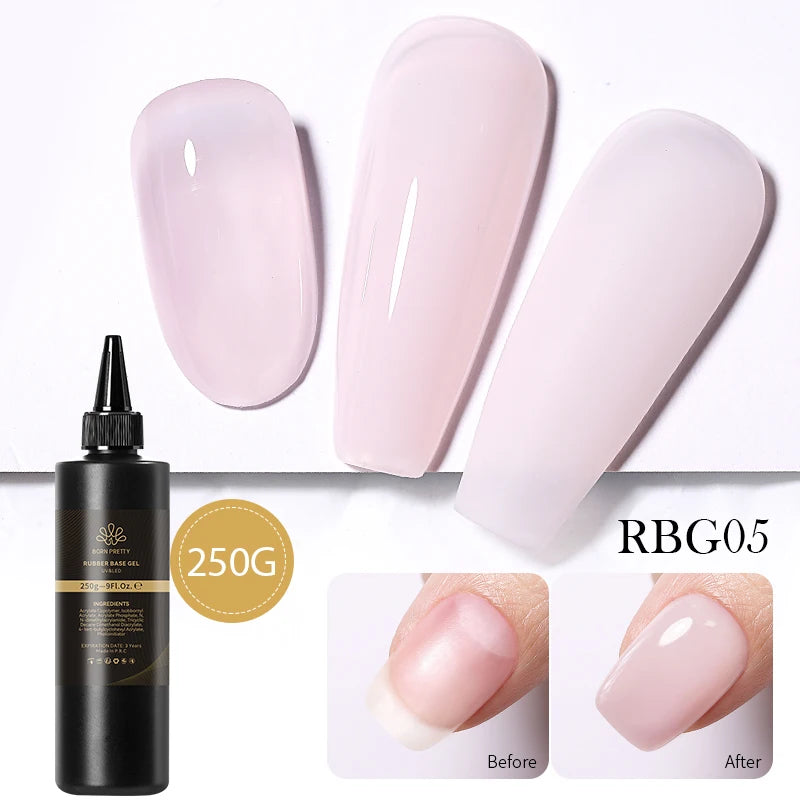 BORN PRETTY 250g Super Strong Nail Glue For False Nail Tips Press On Nails Refilled Package Base Gel Top Coat Matte Top Coat