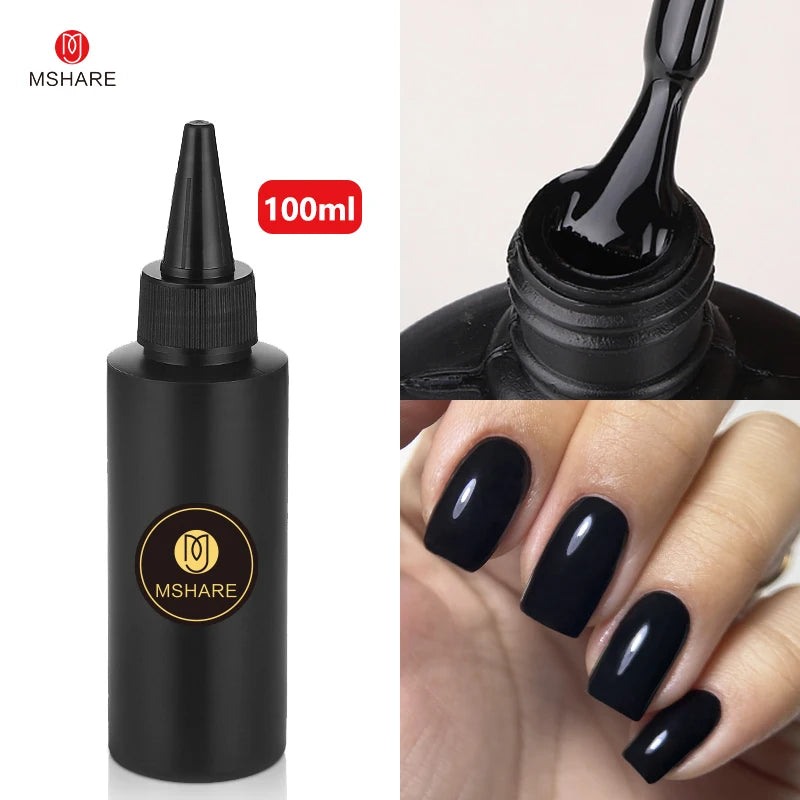MSHARE 100ML Nail Gel Polish Soak Off UV LED Nails Vernis Semi Permanent Varnish Polish White Red Nail Gel Art