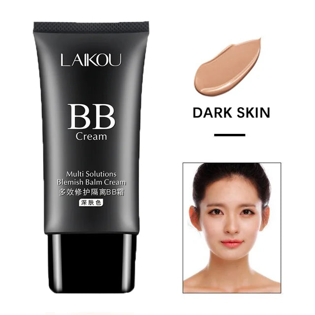 LAIKOU BB Cream Concealer Foundation Make Up Natural Dark Makeup Cosmetics Light Moisturizing Multi Sulution Blemish Balm Cream