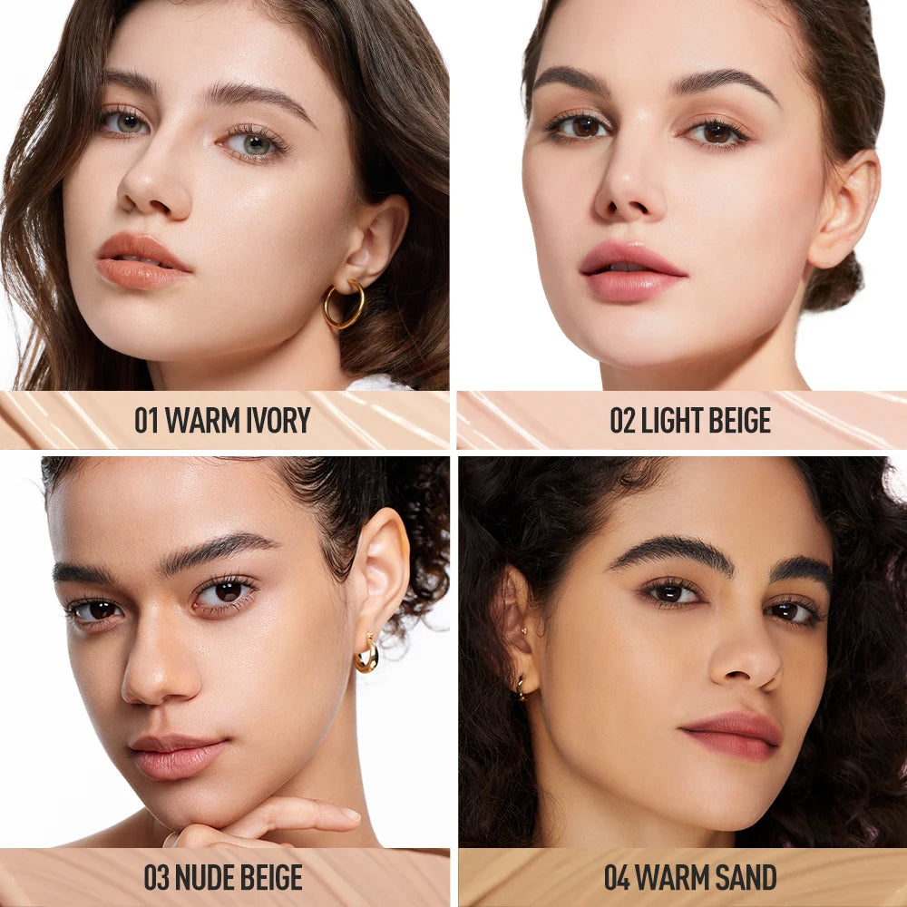 O.TWO.O Foundation Cream Moisturizing Oil-Free Long-Lasting Waterproof BB Cream Concealer Full Coverage Foundation Face Makeup