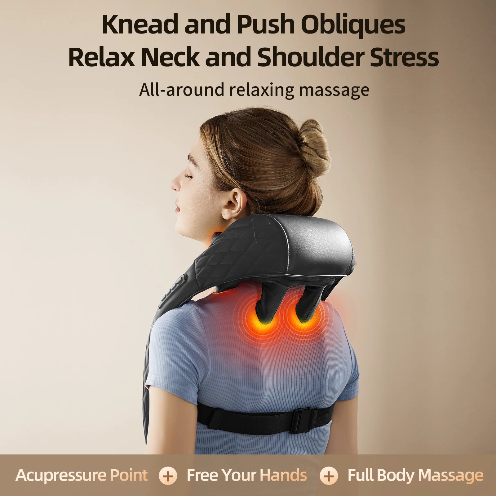 Shiatsu Neck Massager with Heat 4D Neck and Shoulder Massager