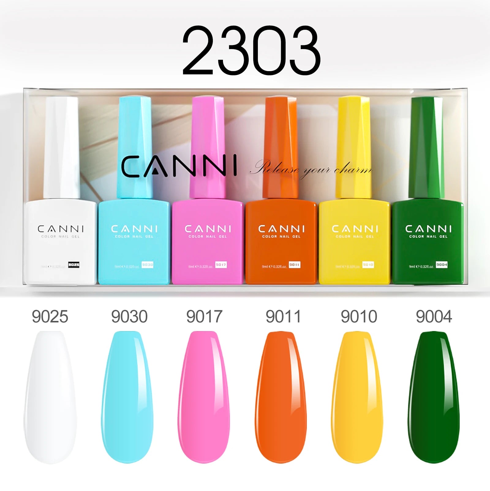 2/6pcs/kit CANNI HEMA FREE Nail Gel Polish Kit Gorgeous Color Beautiful Semi Permanent Gorgeous Full Coverage Soak off UVLED Gel