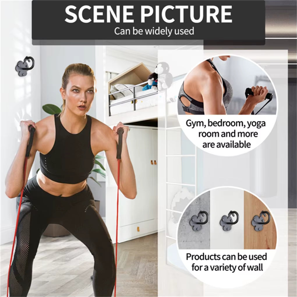 Resistance Band Wall Anchor, Wall-Mounted Exercise Anchor for Exercise Bands Space-Saving Home Gym Wall Hook for Different Level