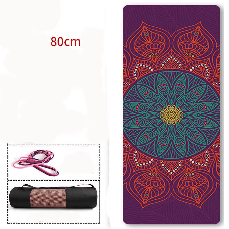 183Cm*80Cm*6Mm Natural TPE Suede YOGA MAT Heathyoga PRO Yoga Mat Broaden 80CM Widen Slip-Resistant Comfortable Fitness Mats
