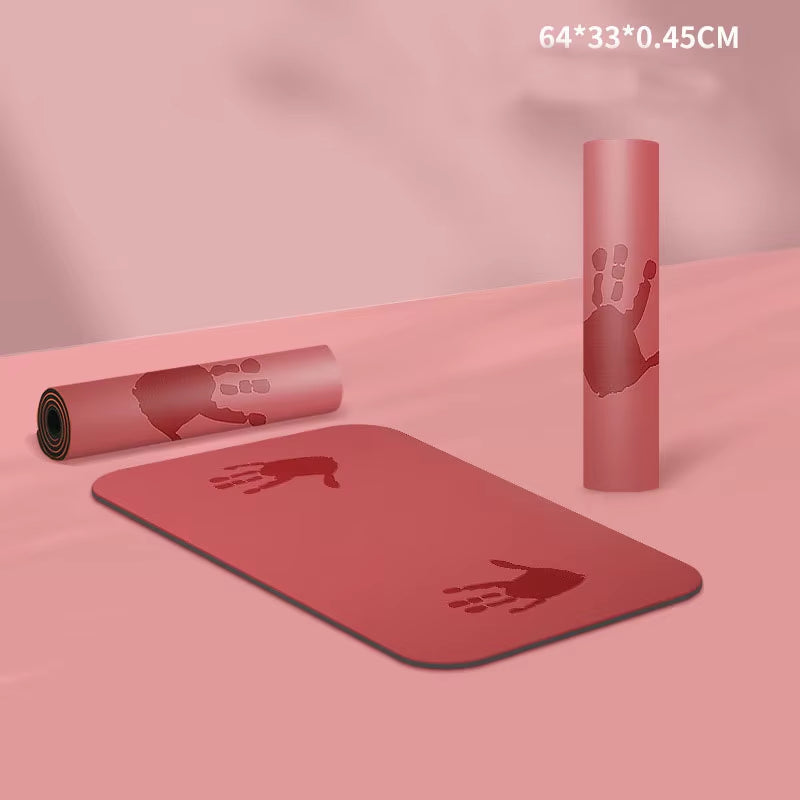 4.5MM Thick PU Yoga Mats Small Anti-Slip Sport Fitness Mat for Exercise Yoga and Pilates Gymnastics Mat Fitness Equipment