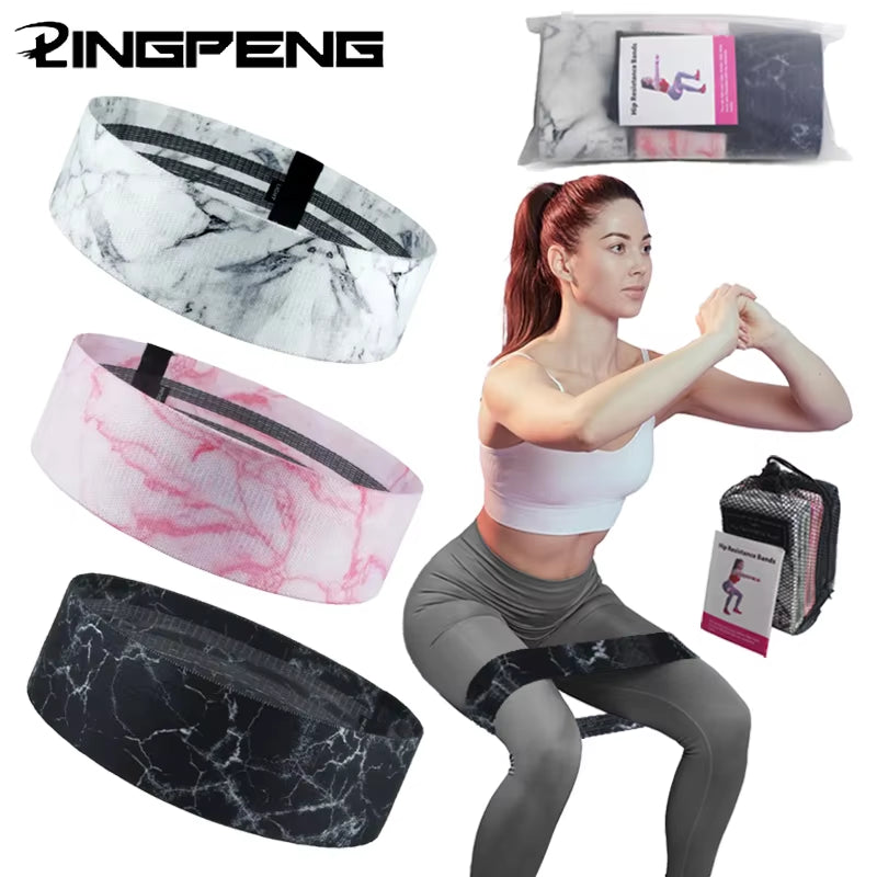 Braided Yoga Pilates Loop Resistance Bands Set of 3 Strength Training Stretch Stretch Open Back Hip Lift Squat Bands