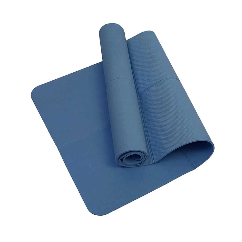 TPE Yoga Mats Yoga Meditation Pad Anti-Slip Foldable Pilates Gymnastics Mat Soft Shock-Absorbing Easy Clean Sports Equipment