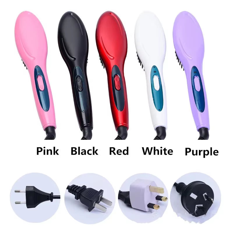 Electric Hair Straightener Brush Hair Care Styling Hair Straightener Comb Auto Massager Straightening Irons Simplyfast Hair Iron