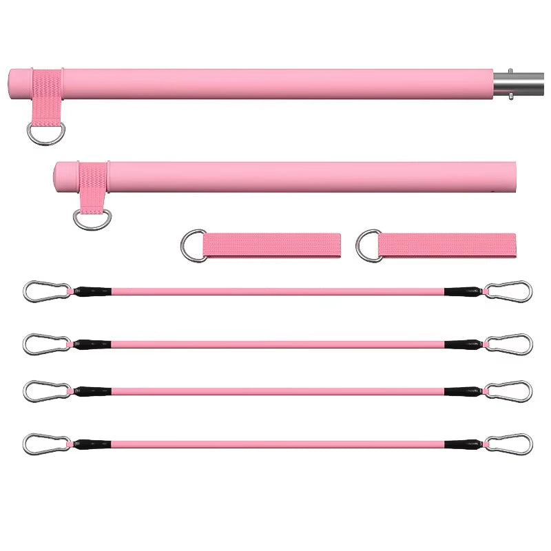 Pilates Kit with Resistance Bands, Multifunctional Yoga Pilates, Portable Home Gym Pilates Resistance Kit Full Body Workouts