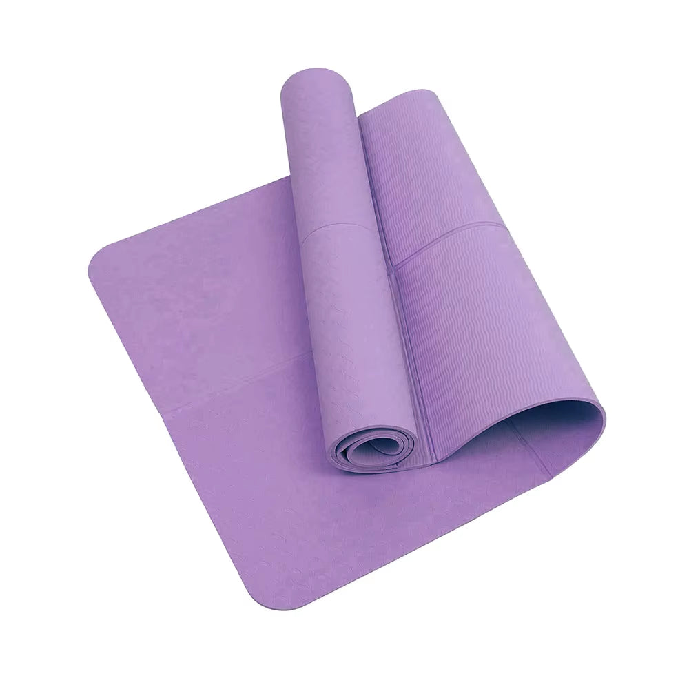 TPE Yoga Mats Yoga Meditation Pad Anti-Slip Foldable Pilates Gymnastics Mat Soft Shock-Absorbing Easy Clean Sports Equipment